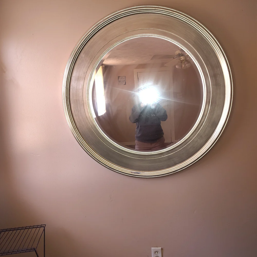 Elegant Silver Round Wall Mirror